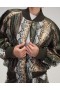 Women Cynthia Rowley Jackets & Coats | Snake-Embossed Vegan Leather Bomber Jacket