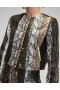 Women Cynthia Rowley Jackets & Coats | Snake-Embossed Vegan Leather Cropped Jacket