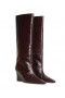 Women Cynthia Rowley Shoes | Embossed Leather Wedge Boot