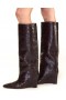 Women Cynthia Rowley Shoes | Embossed Leather Wedge Boot