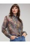 Women Cynthia Rowley Tops | Claude Silk Organza Tuxedo Shirt