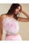 Women Cynthia Rowley Tops | Gradient Organza Flower Bandeau
