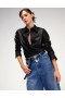 Women Cynthia Rowley Tops | The London Leather Button Up Shirt