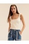 Women Cynthia Rowley Tops | Tribeca Vegan Leather Combo Top