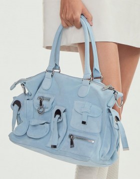 Women Cynthia Rowley Bags | Suede Cargo Pocket Shoulder Bag