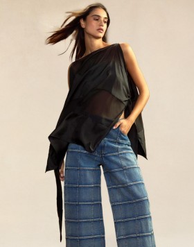 Women Cynthia Rowley Tops | Windswept Silk Blouse
