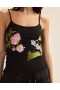  Blusas femininas Cynthia Rowley | Regata bordada com flores silvestres