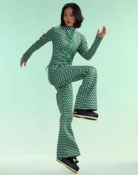  Macacão feminino Cynthia Rowley Snow | Repelente à água