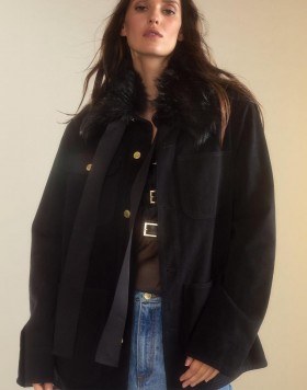 Giacche e cappotti da donna Cynthia Rowley | Giacca con collo in pelliccia rimovibile Outward Bound Field