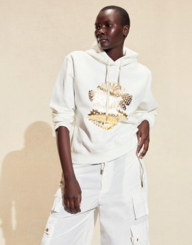  Top da donna Cynthia Rowley | Felpa con cappuccio Heart Of Gold