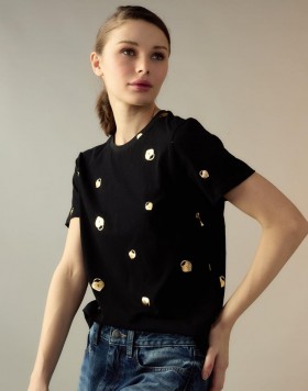 シンシア・ローリー レディース トップス | ロック＆キー メタリックTシャツ