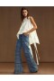  Cynthia Rowley-bukser til dame | Windowpane Wide Leg Jeans