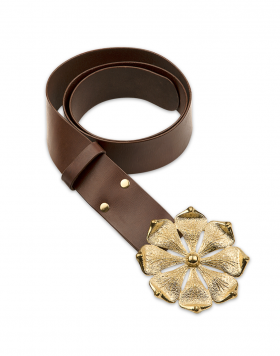  Damebelter og slips fra Cynthia Rowley | Gullbelte med blomsterspenne