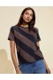 Cynthia Rowley-toppar för kvinnor | Diagonalrandig t-shirt