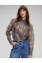  Blusas de mujer Cynthia Rowley | Camisa de esmoquin de organza de seda Claude