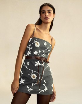  Vestidos de mujer Cynthia Rowley | Vestido con adorno de flor