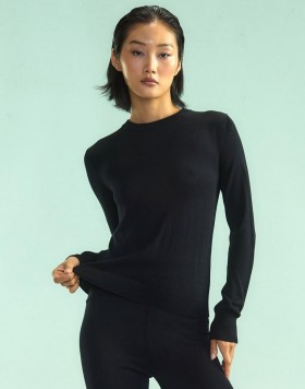  Top de punto de cuello redondo Aspen de Cynthia Rowley Snow para mujer