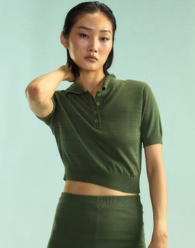  Dámské polo tričko Cynthia Rowley Snow | Aspen Knit