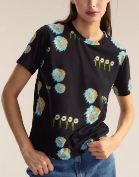  Cynthia Rowley toppe til kvinder | Hverdags bomuldst-T-shirt