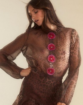  Cynthia Rowley-toppe til kvinder | Prim silke organza-bluse