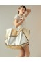  Dames Cynthia Rowley tassen | Gemengde metallic veganistische leren oversized tas
