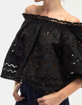  Dames Cynthia Rowley Tops | Eva geborduurde linnen blouse