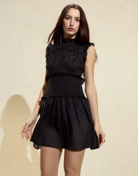  Naisten Cynthia Rowley -mekot | Noir Ramie -minimekko