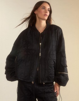  Naisten Cynthia Rowley -topit | Downtown Quilted Bomber -takki