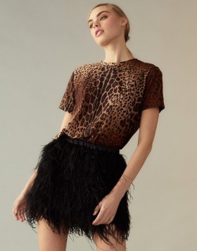  Naisten Cynthia Rowley -topit | Leopardikuvioinen t-paita