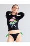  Maillot de bain anti-UV Cynthia Rowley Surf & Swim pour femme | Bouquet Ribbon
