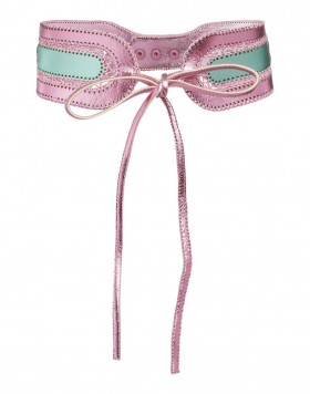  Ceintures et cravates Cynthia Rowley pour femmes | Ceinture en cuir végétalien métallisé