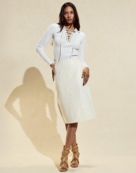  Bas de jupe Cynthia Rowley pour femme | Jupe midi en cuir London