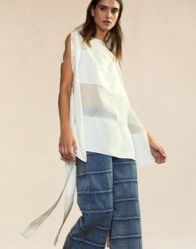  Hauts Cynthia Rowley pour femmes | Chemisier en soie Windswept