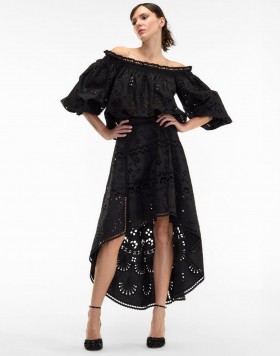  Damen-Unterteile von Cynthia Rowley | Eva-Rock mit Stickerei und asymmetrischem Saum